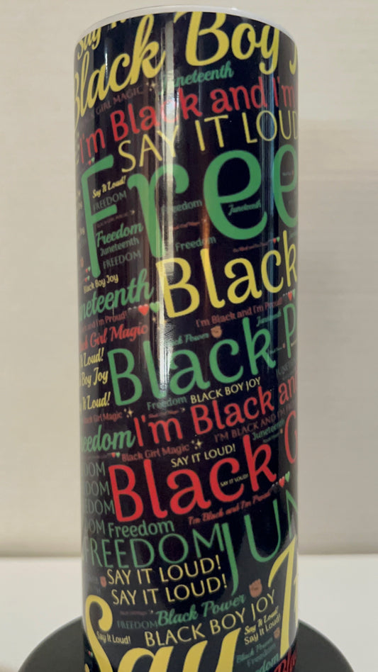 Juneteenth 20 oz Skinny Tumbler - Concordia Style Boutique
