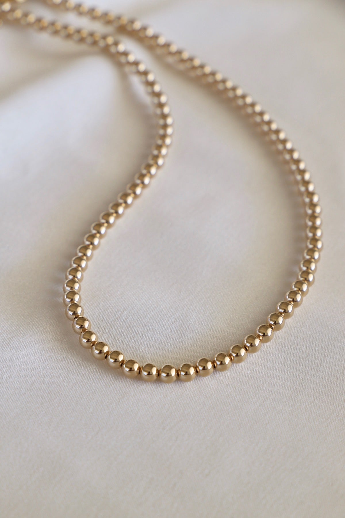 GOLD FILLED 5MM BEADED NECKLACE - Concordia Style Boutique