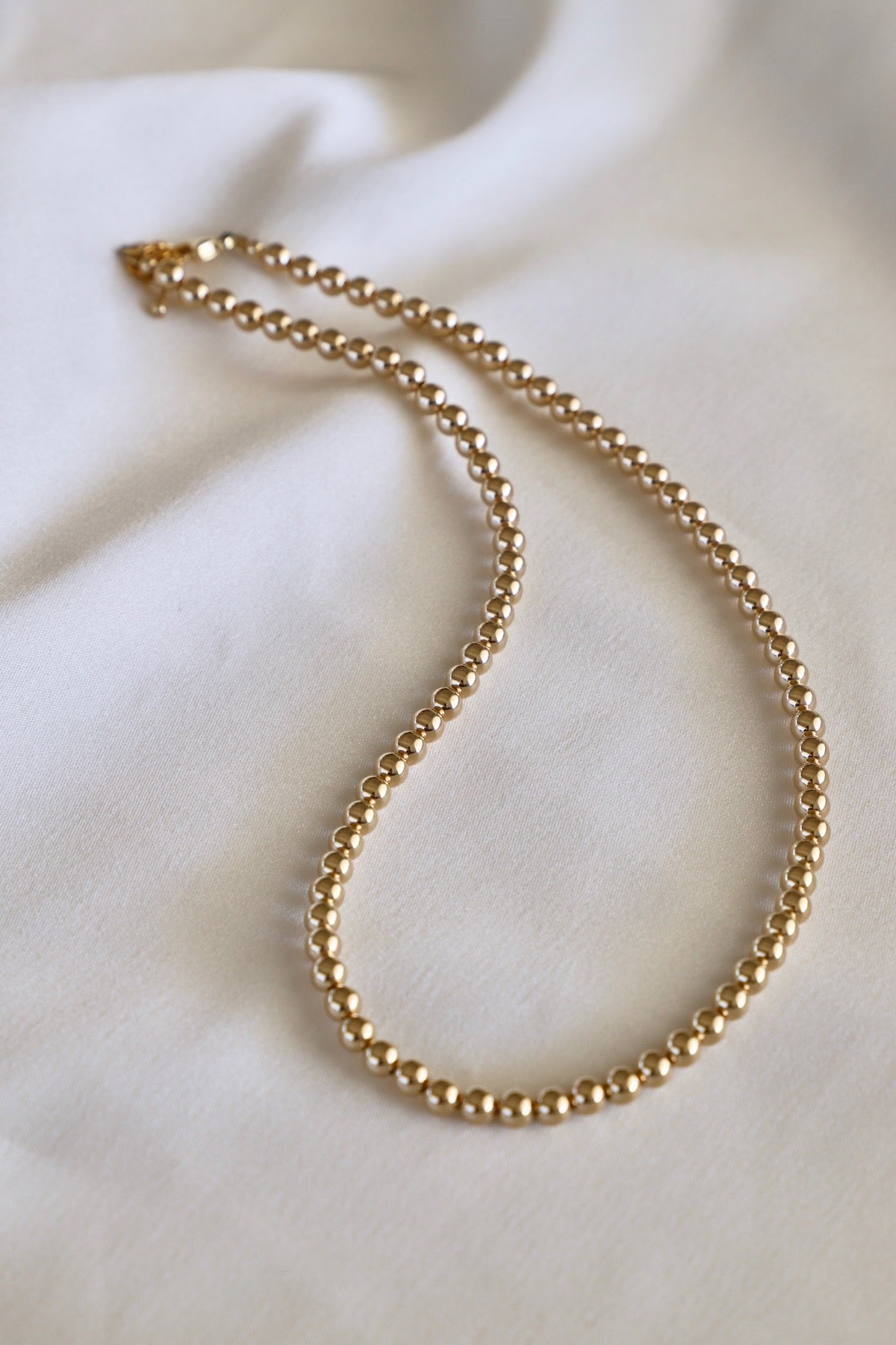 GOLD FILLED 5MM BEADED NECKLACE - Concordia Style Boutique