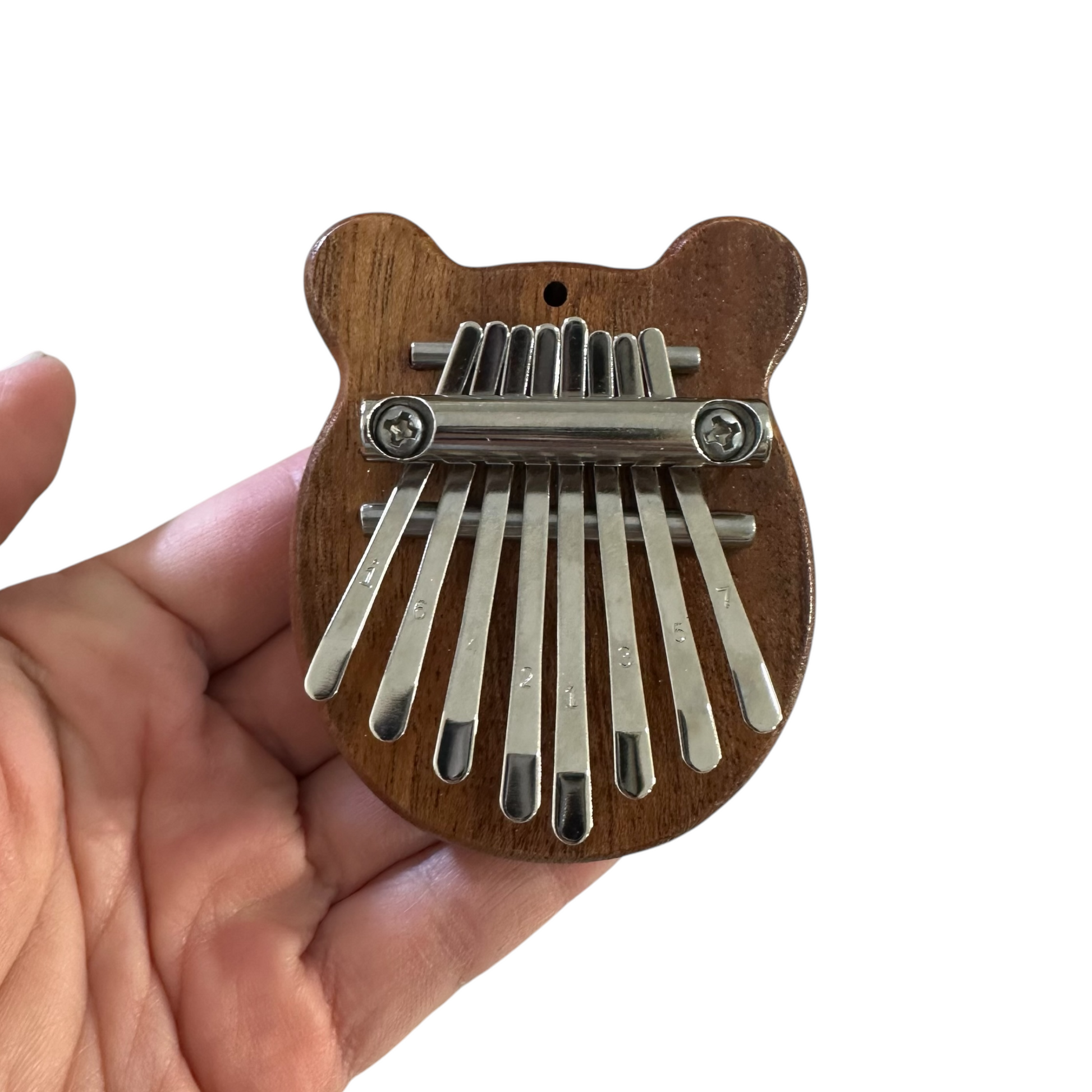Mini Bear-Shaped Wooden Kalimba – 8-Key Thumb Piano - Concordia Style Boutique