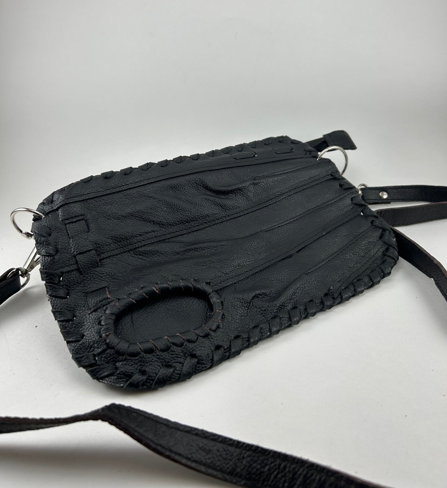 Black Finger Glove Purse - Blank No Patch