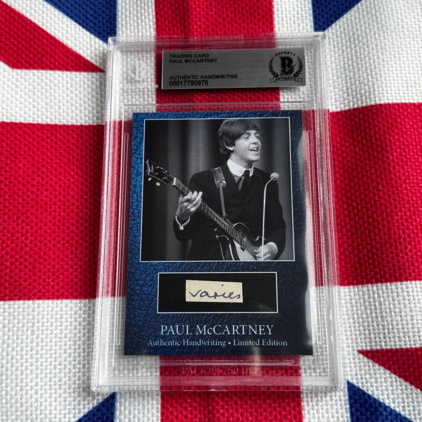 Paul McCartney Beckett Encapsulated Handwriting Removed From His Highschool Notebook