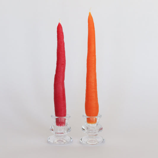 RAINBOW CARROT TAPER BEESWAX CANDLE - SET OF 2 - Concordia Style Boutique