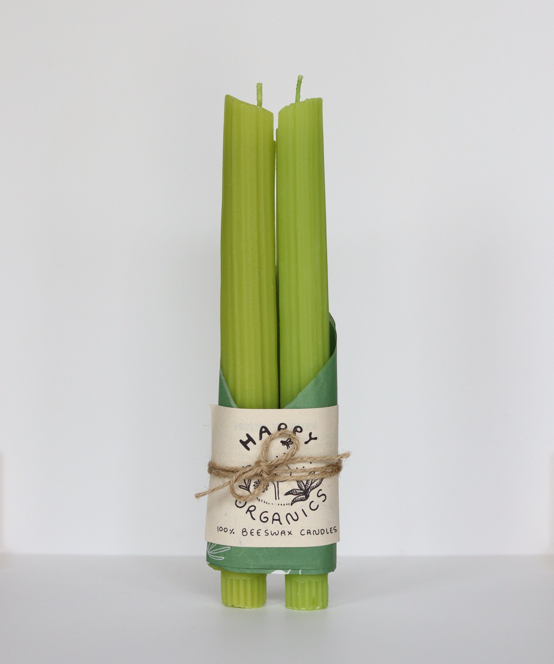 CELERY TAPER BEESWAX CANDLES - SET OF 2 - Concordia Style Boutique