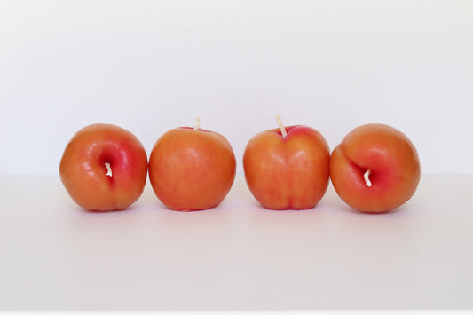 YELLOW PEACHES BEESWAX CANDLES - SET OF 4 - Concordia Style Boutique