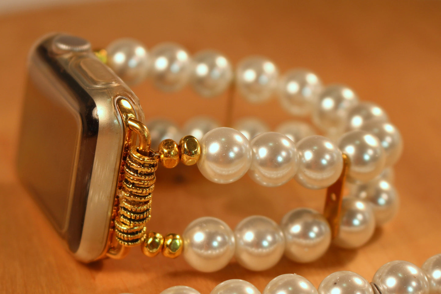 Watch Band for Apple Watch, White Pearls