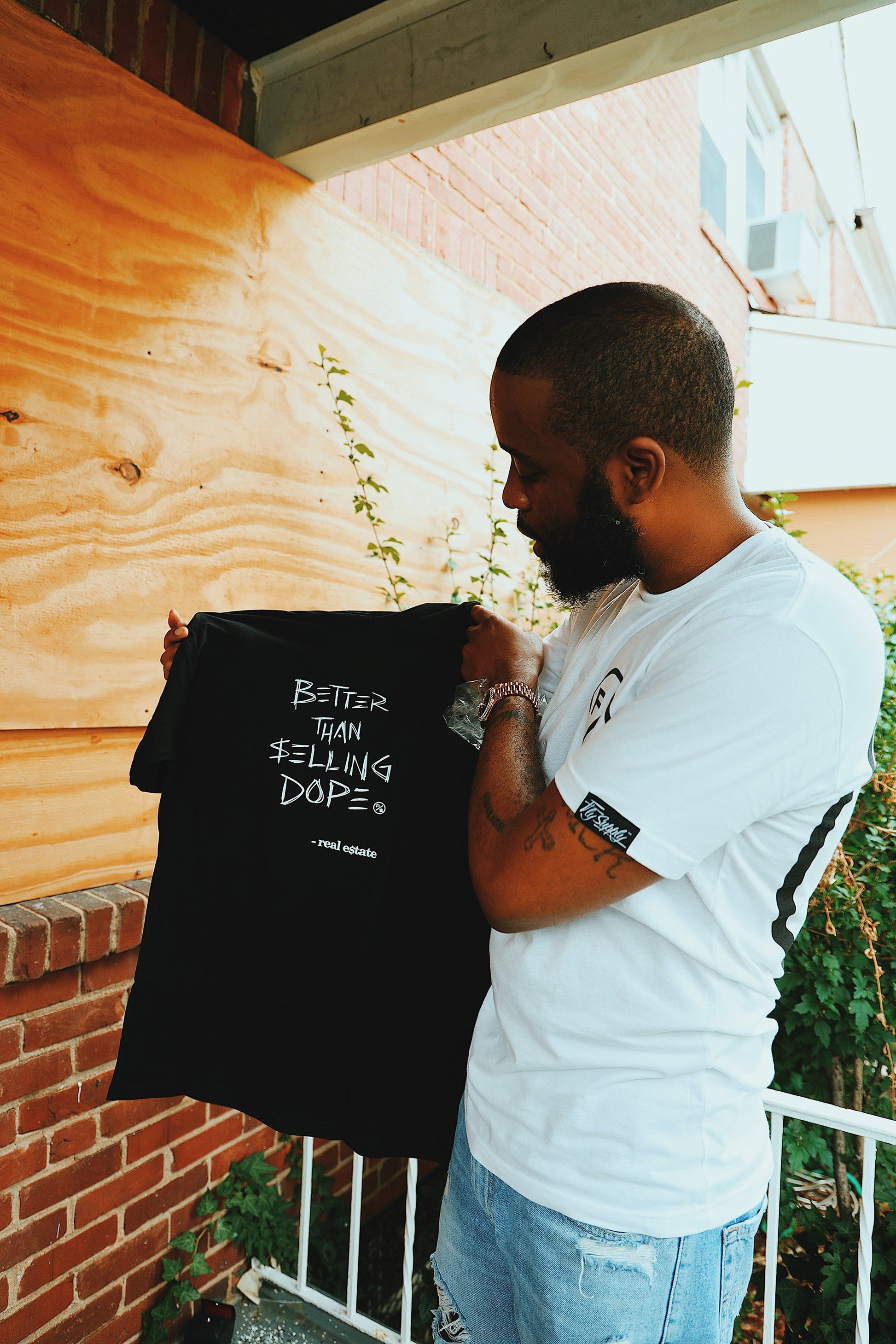 Better Than Selling Dope - Real Estate (Black Tee) - Concordia Style Boutique