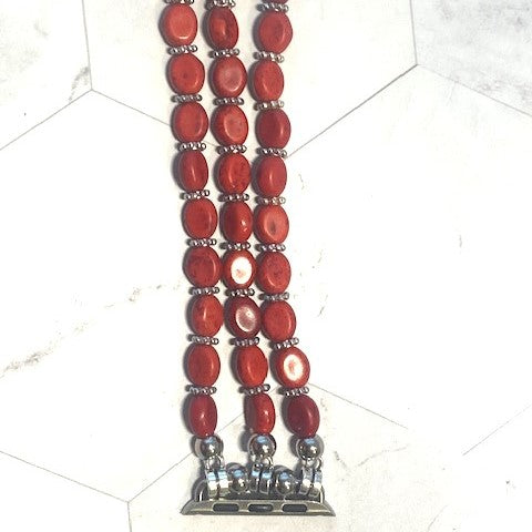 Red Howlite Watchband Bracelet for Apple Watch