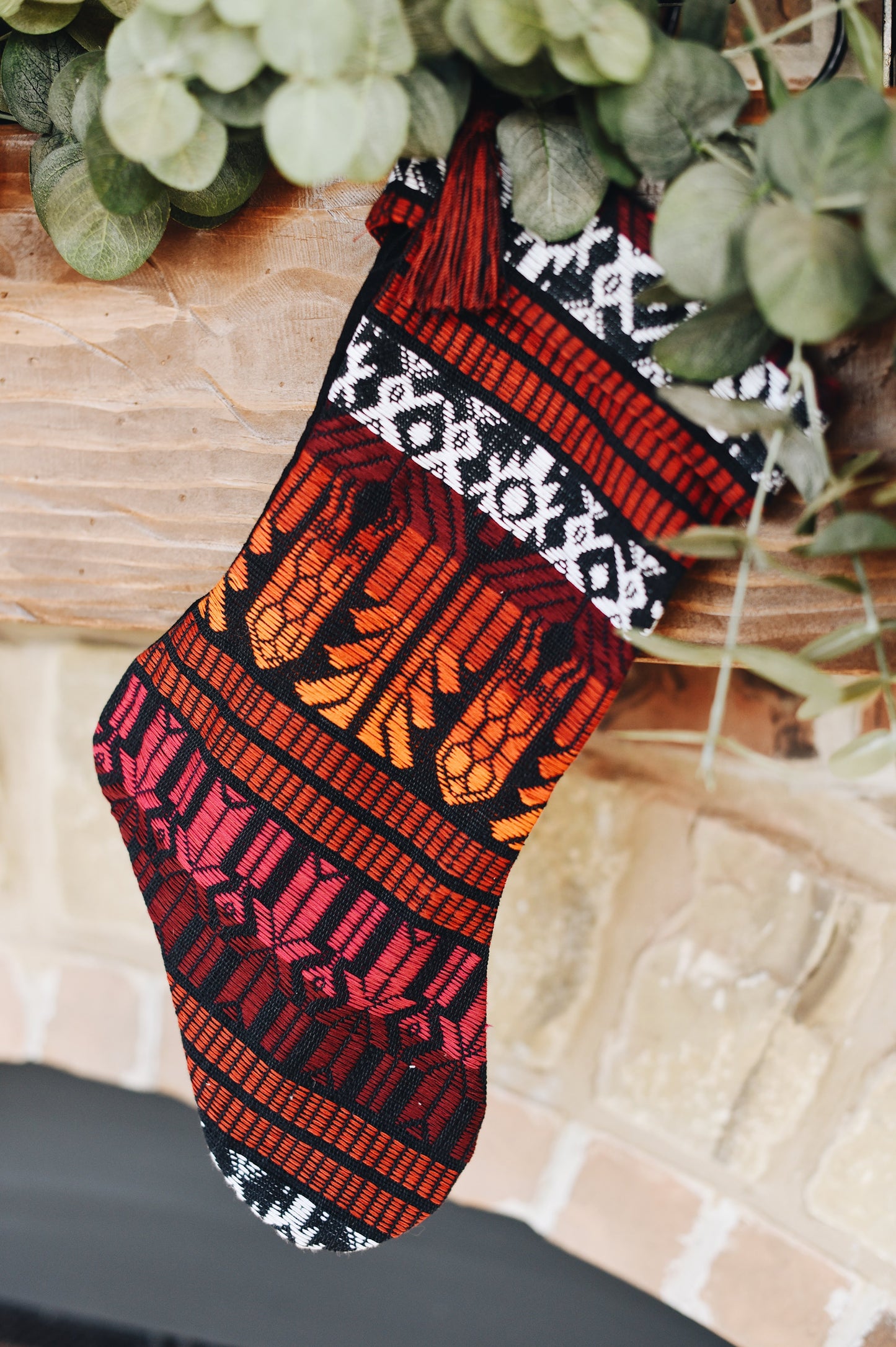 Guatemalan Brocade Christmas Stocking - Concordia Style Boutique