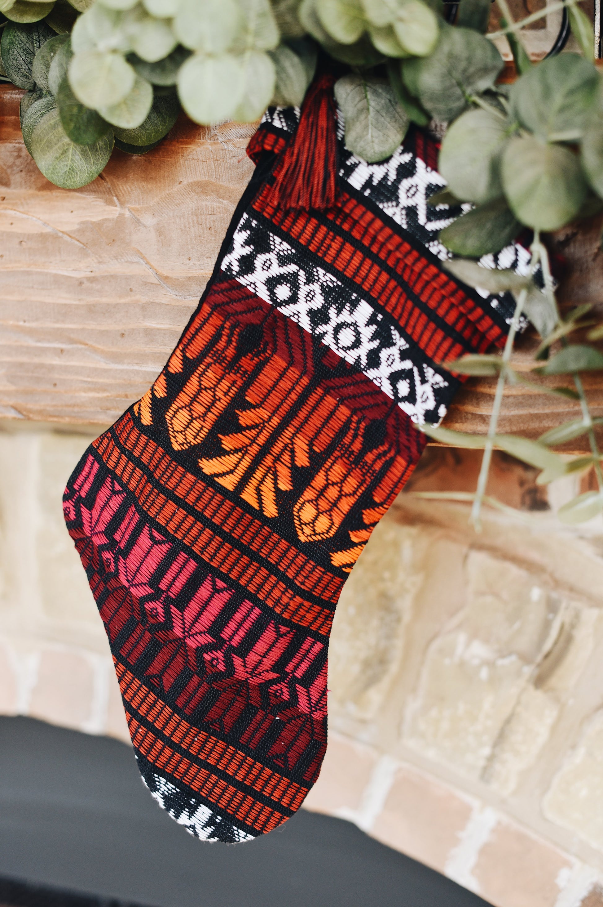 Guatemalan Brocade Christmas Stocking - Concordia Style Boutique