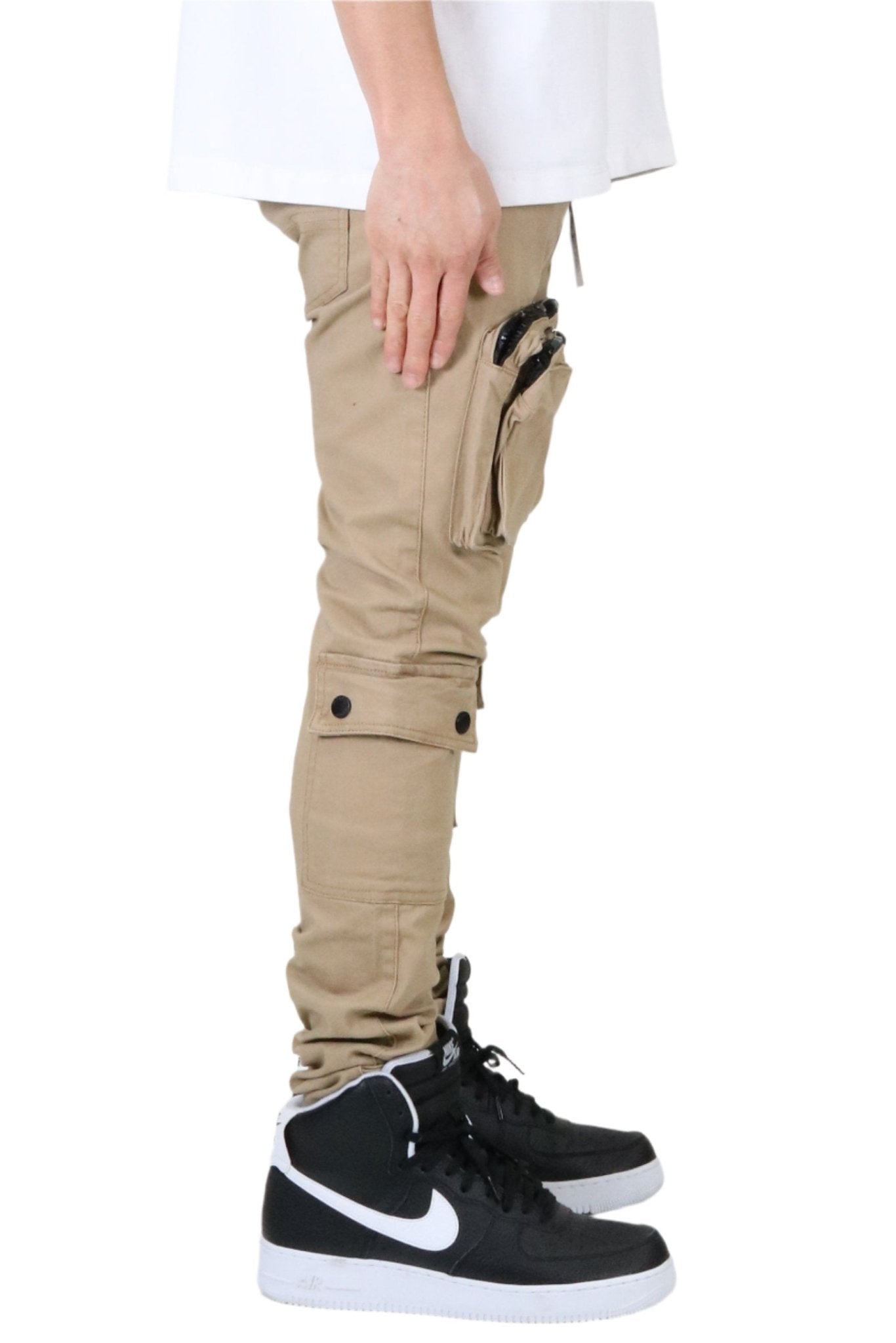 VENGE Men's premium twill khaki cargo pants. - Concordia Style Boutique