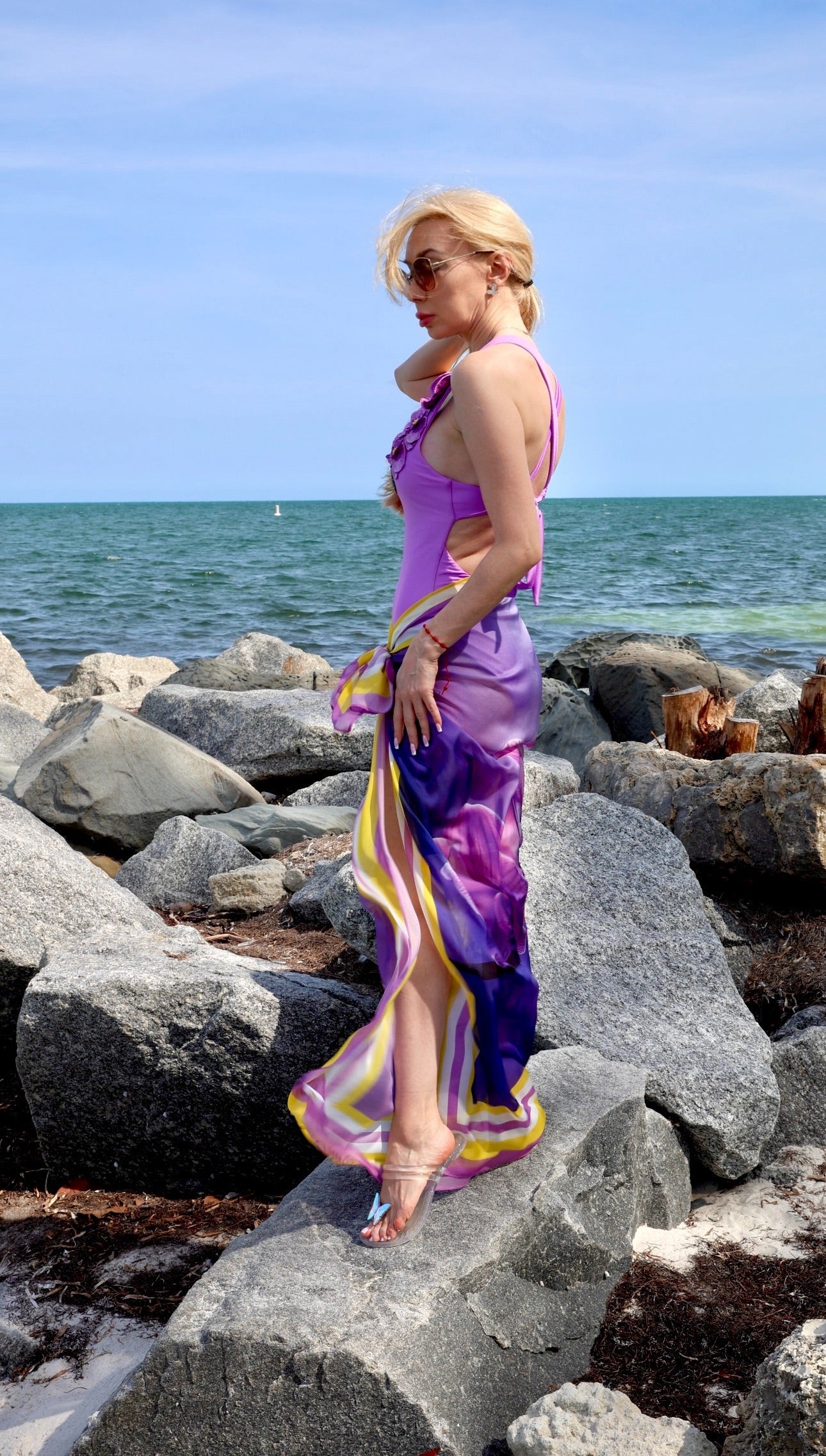 Goddess in Lilac Pareo 100% Silk
