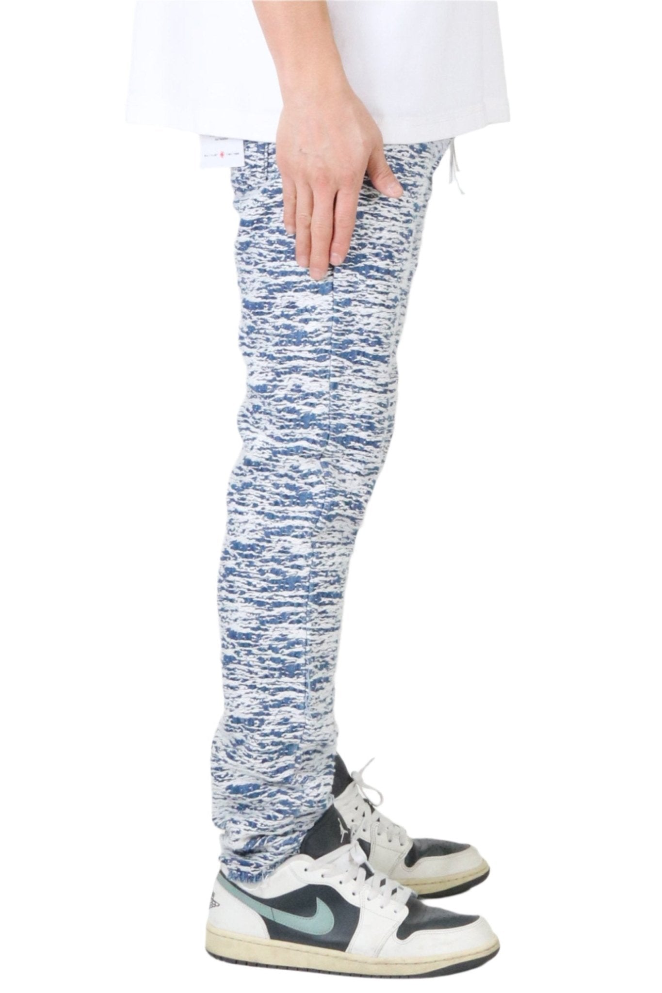 ROX Men's premium jacquard pattern slim fit denim pant - Concordia Style Boutique