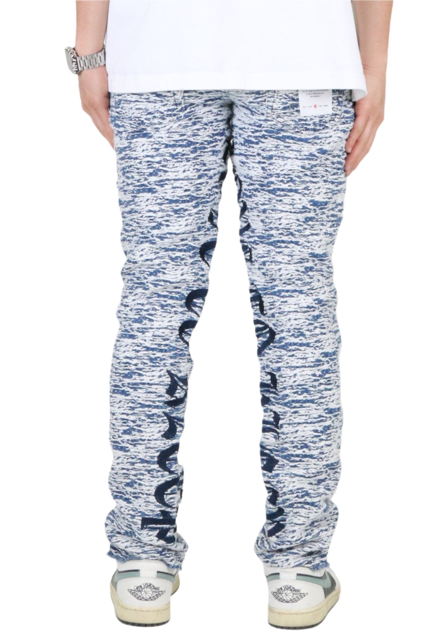 ROX Men's premium jacquard pattern slim fit denim pant - Concordia Style Boutique