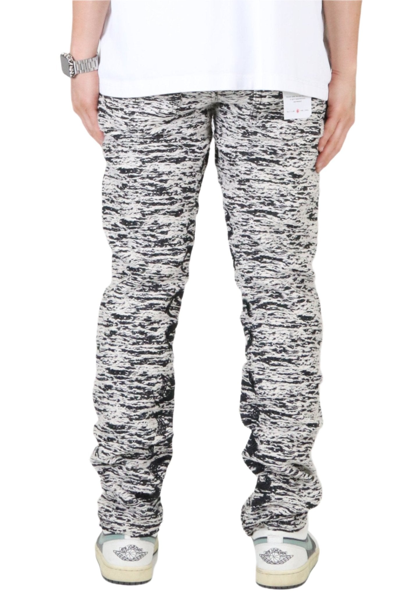 KIRK Men's premium jacquard pattern slim fit denim pant - Concordia Style Boutique