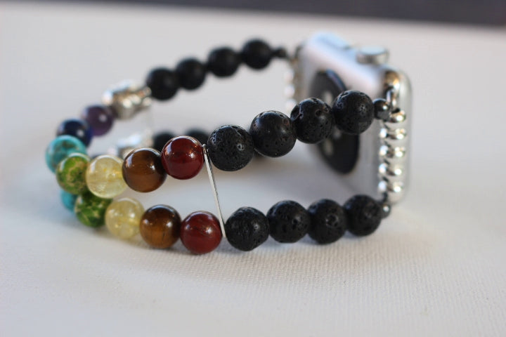 Chakra Energy Bracelet Watch Band for Apple Watch - Yoga & Meditation Mala Stones