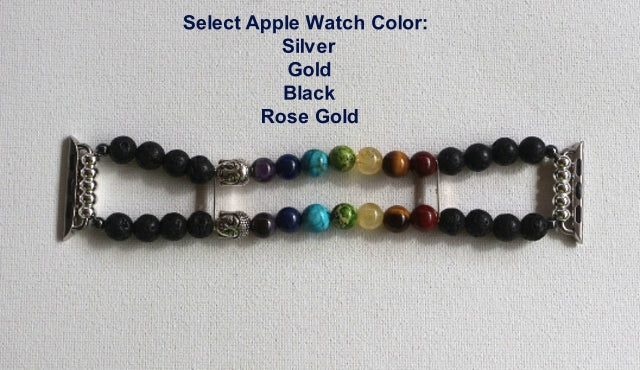 Chakra Energy Bracelet Watch Band for Apple Watch - Yoga & Meditation Mala Stones