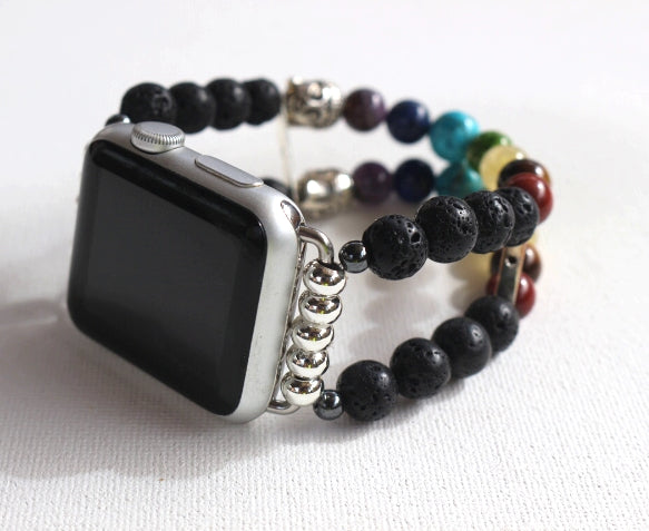Chakra Energy Bracelet Watch Band for Apple Watch - Yoga & Meditation Mala Stones