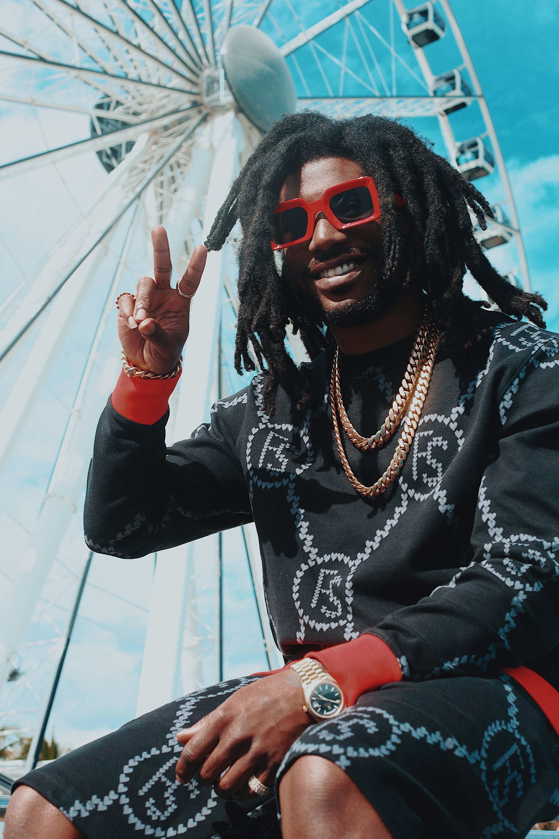 FS Intarsia Hearts Shorts (Black) - Concordia Style Boutique