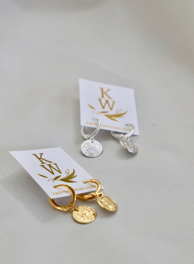 PETITE COIN HUGGIE EARRINGS - Concordia Style Boutique