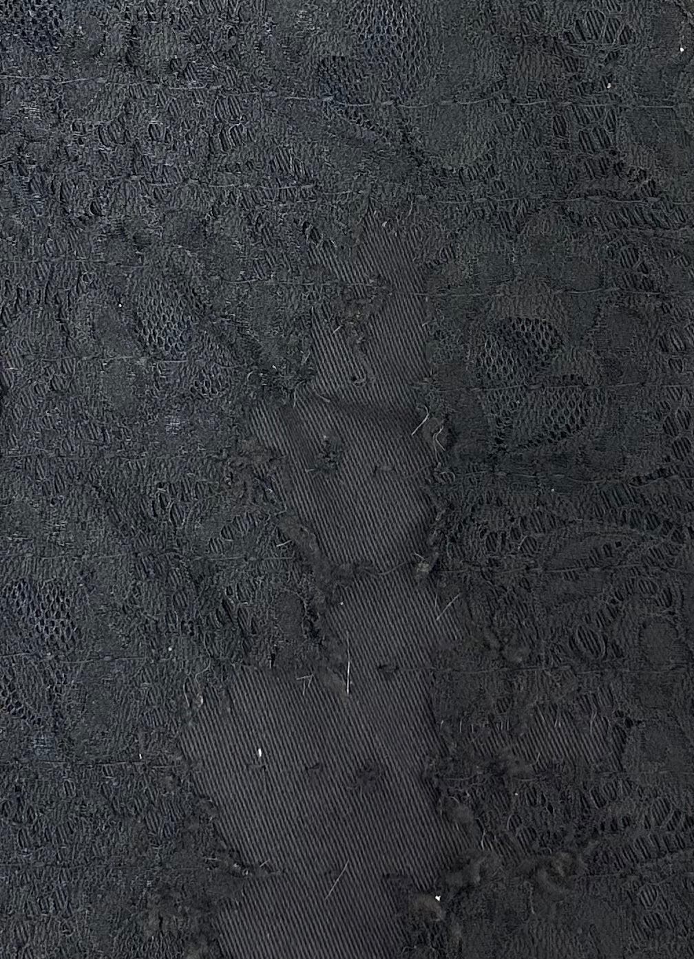 AJS692 LACE LAYERS STACKED JEANS