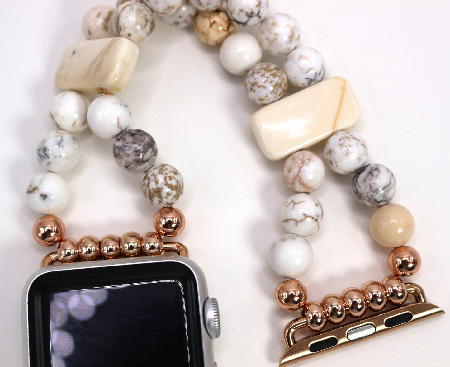 White Magnesite Bracelet Watch Band for Apple Watch