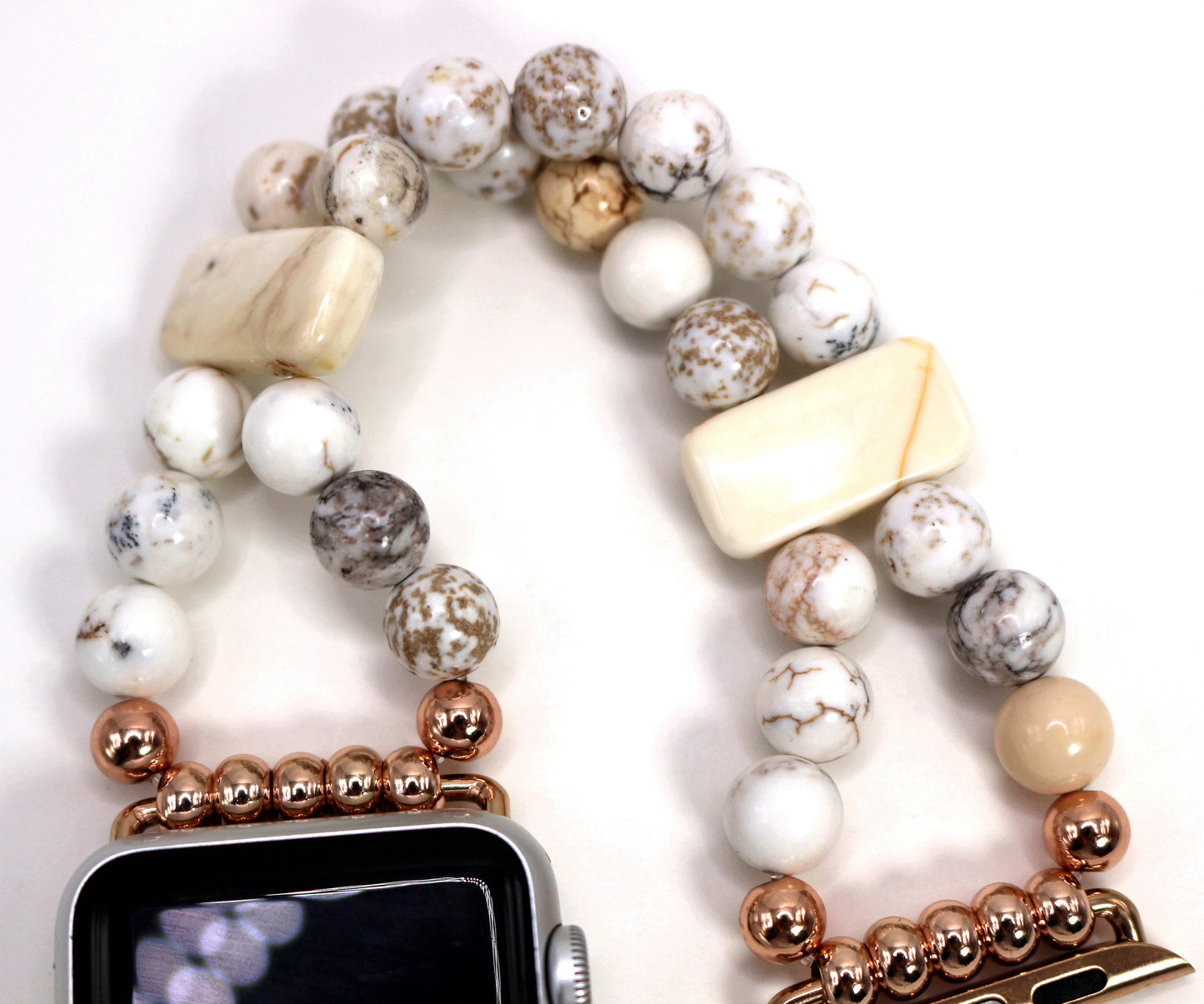 White Magnesite Bracelet Watch Band for Apple Watch