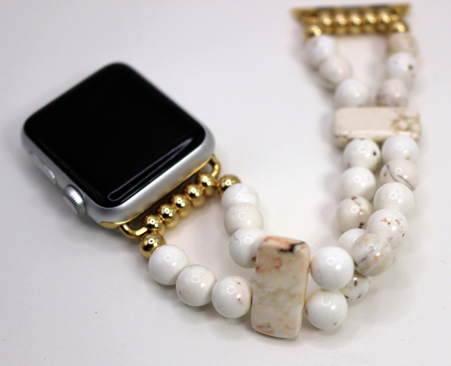 White Magnesite Bracelet Watch Band for Apple Watch