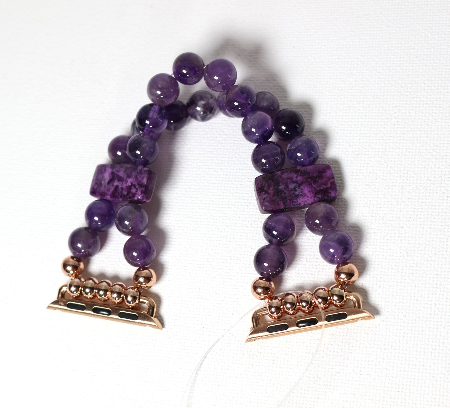 Amethyst and Crazy Lace Agate Bracelet Watch Band for Apple Watch