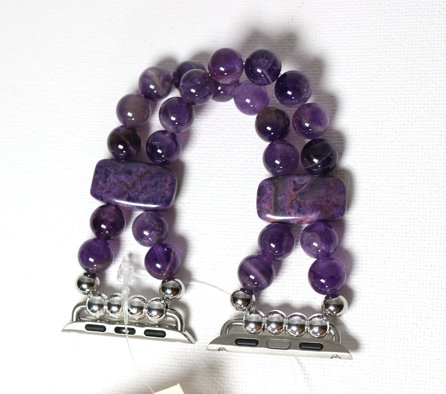 Amethyst and Crazy Lace Agate Bracelet Watch Band for Apple Watch