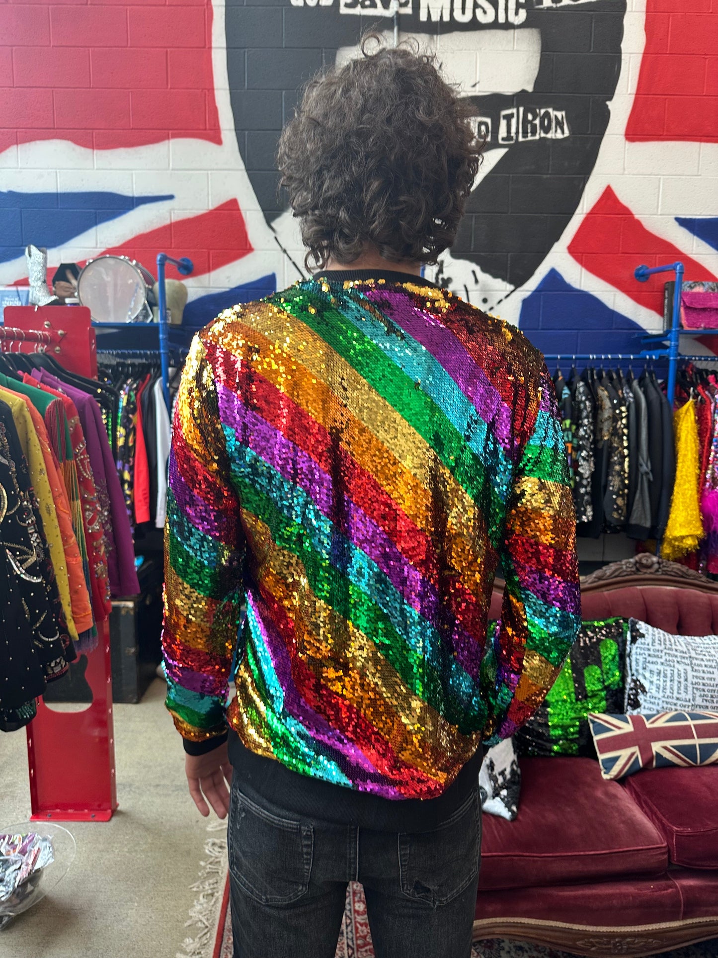 "Any Old  Iron" - Mens Golden Rainbow Sweatshirt - Premium Clothing from Any Old Iron - Just $190! Shop now at Concordia Style Boutique