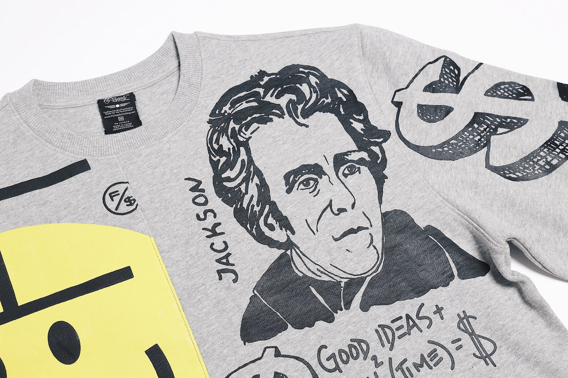 New Rich Crewneck Sweater (Heather Grey) - Concordia Style Boutique