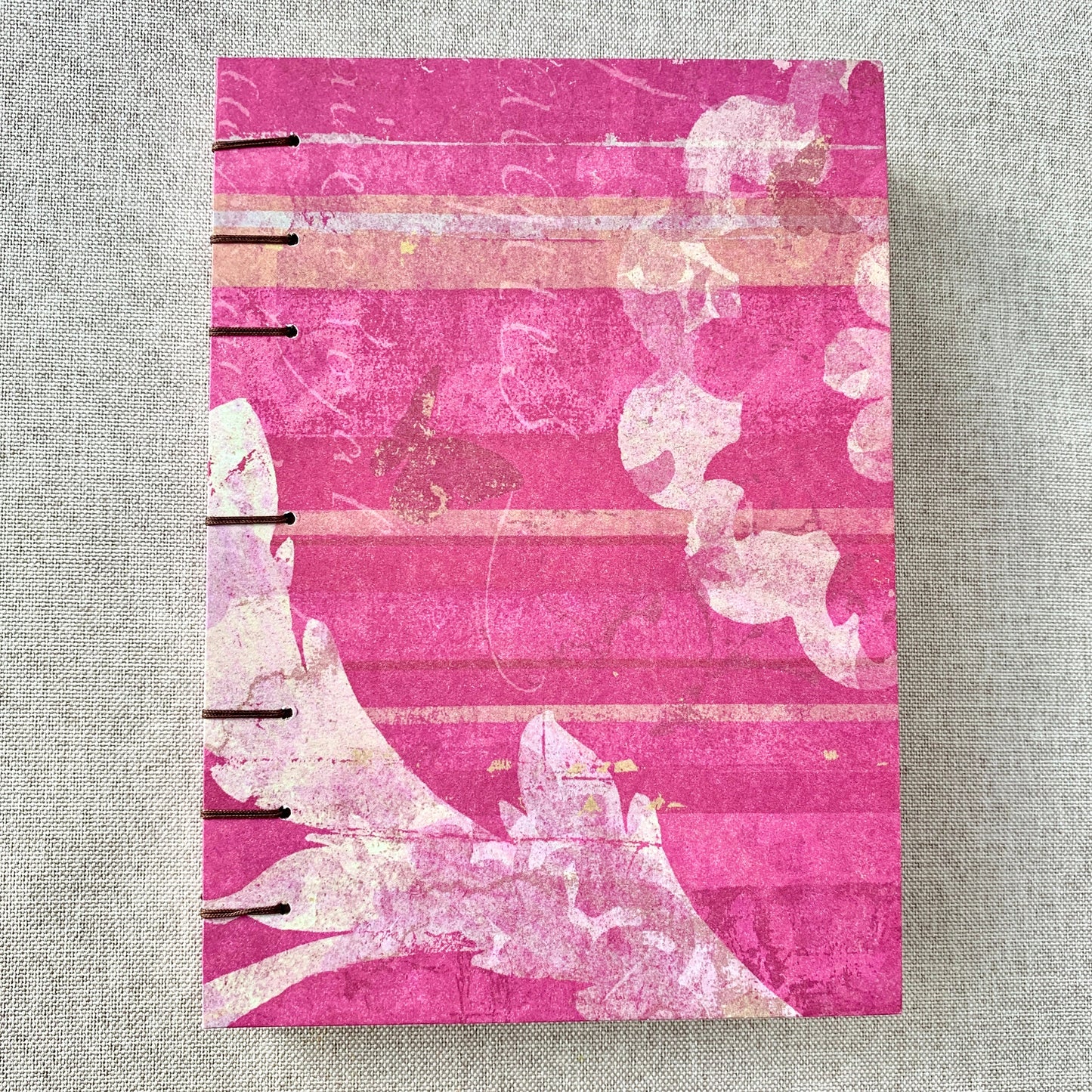 Magenta Flair - A6 - Dot Grid - Coptic Bound - Fountain Pen Notebook - Handmade Journal