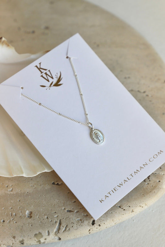 VIRGIN MARY MINI MEDALLION NECKLACE - Concordia Style Boutique