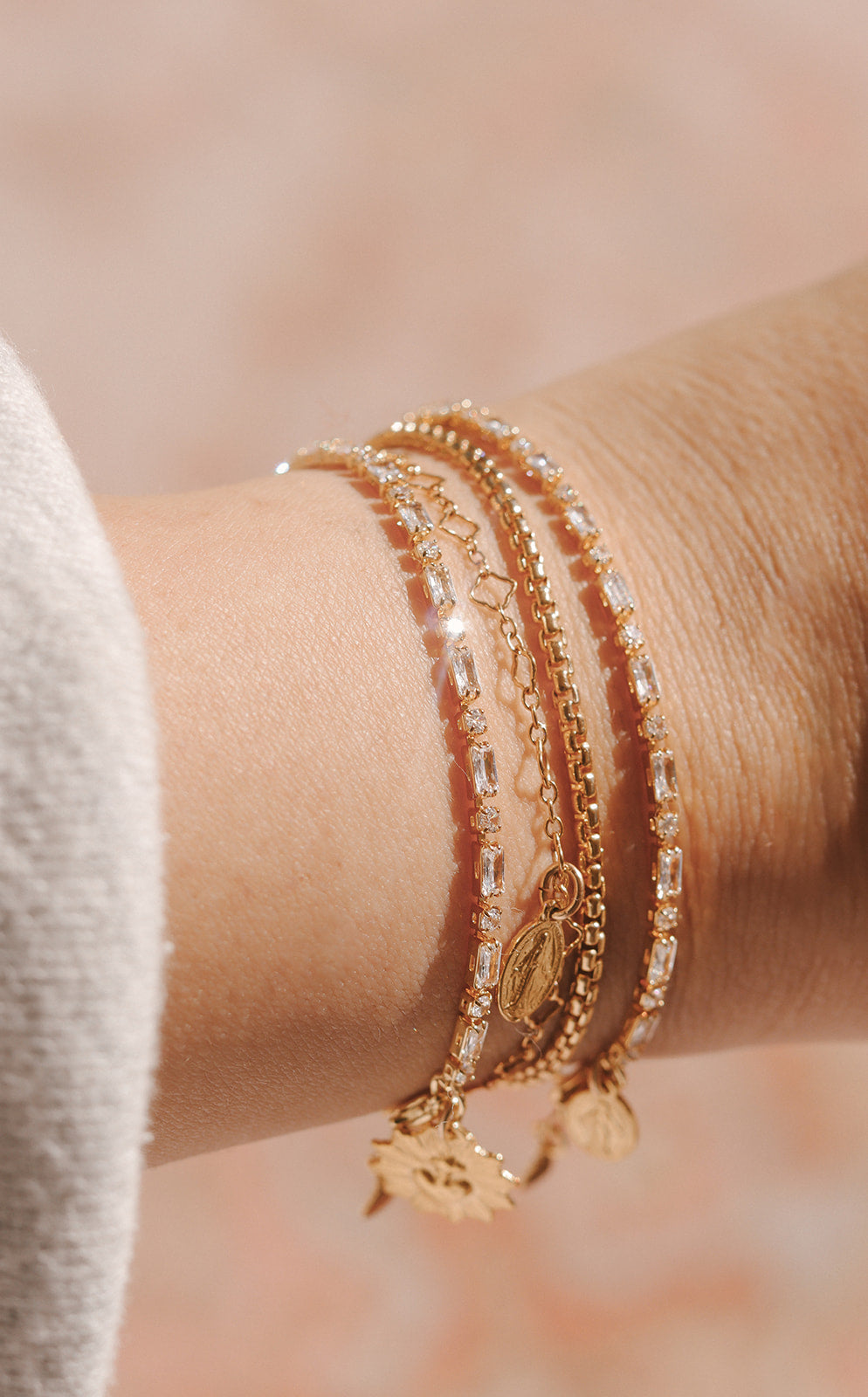 Miraculous Medal Tennis Bracelet