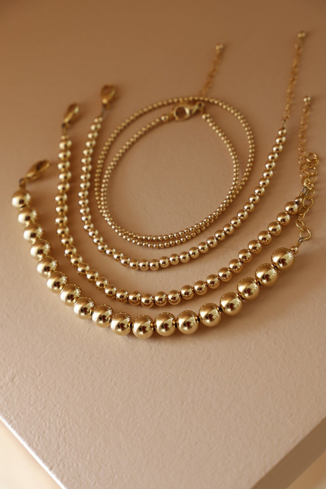 GOLD FILLED BEADED BRACELETS - Concordia Style Boutique