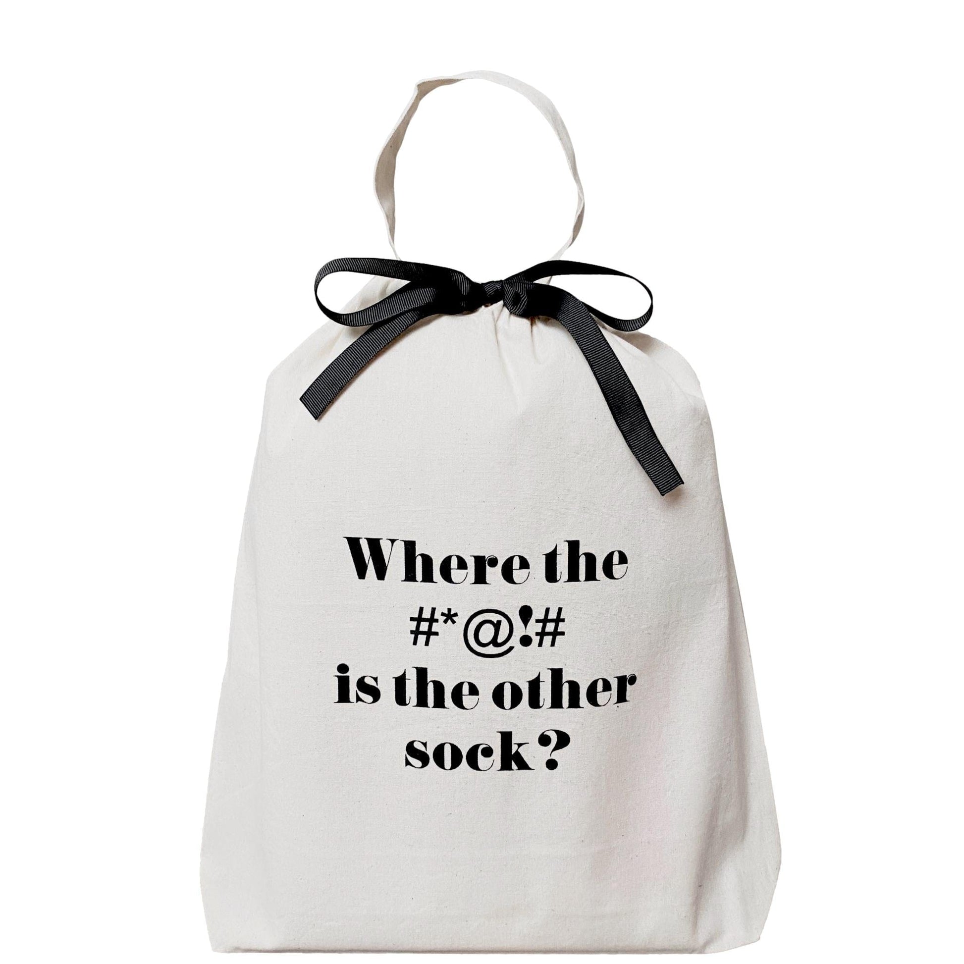 Where #*@!# Sock Bag, Cream - Concordia Style Boutique