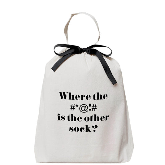 Where #*@!# Sock Bag, Cream - Concordia Style Boutique