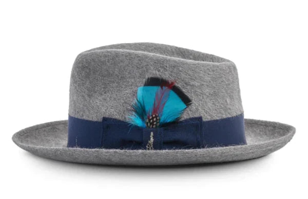 Fox Fedora - Gray - Long Hair - Concordia Style Boutique