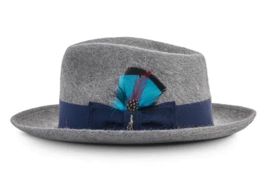 Fox Fedora - Gray - Long Hair - Concordia Style Boutique
