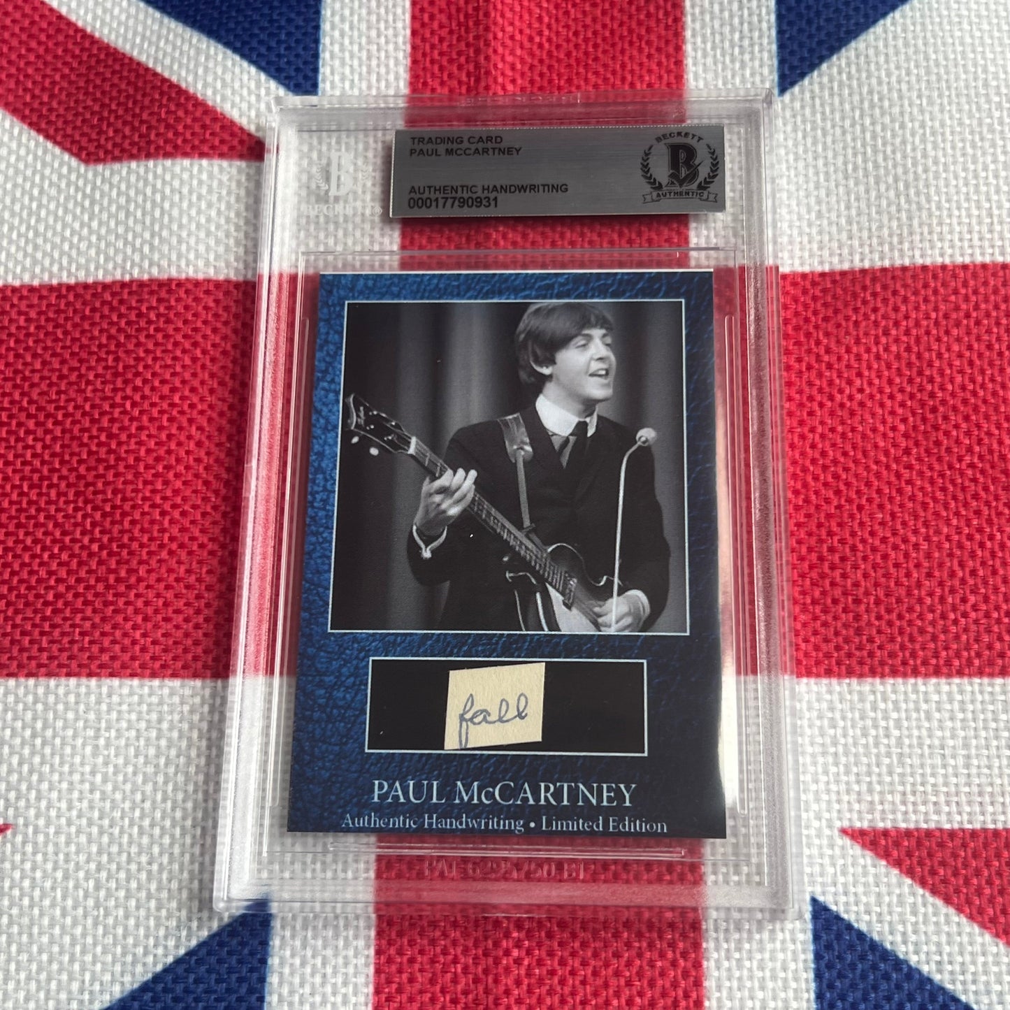 Paul McCartney Beckett Encapsulated Handwriting Removed From His Highschool Notebook