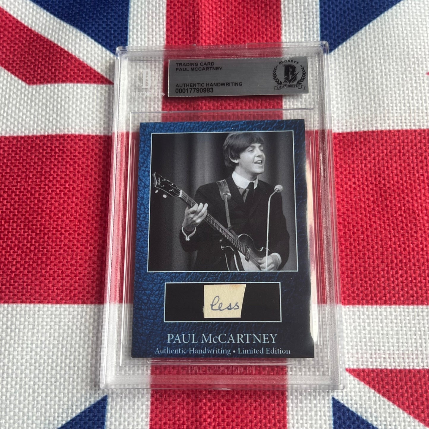 Paul McCartney Beckett Encapsulated Handwriting Removed From His Highschool Notebook