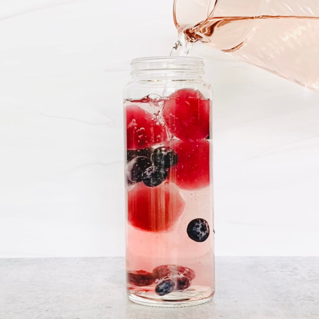 Original Series Extra Large Glass Bottles w/ White Lids, 32 oz