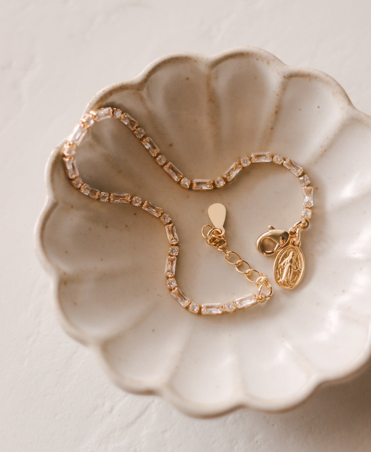 Miraculous Medal Tennis Bracelet