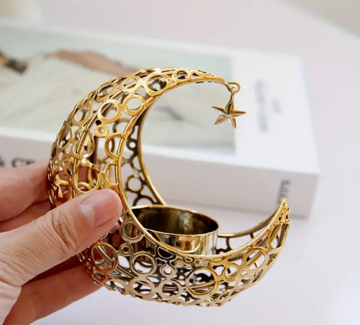 Moon Decor Pieces - Tea Light/Incense Cone Holder