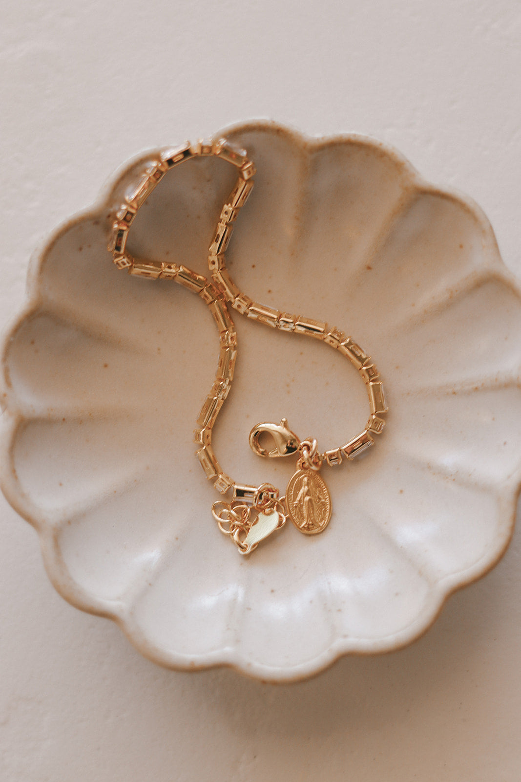Miraculous Medal Tennis Bracelet