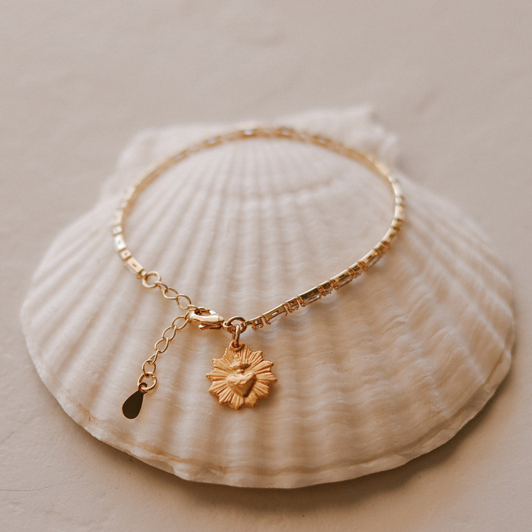 Sacred Heart Tennis Bracelet