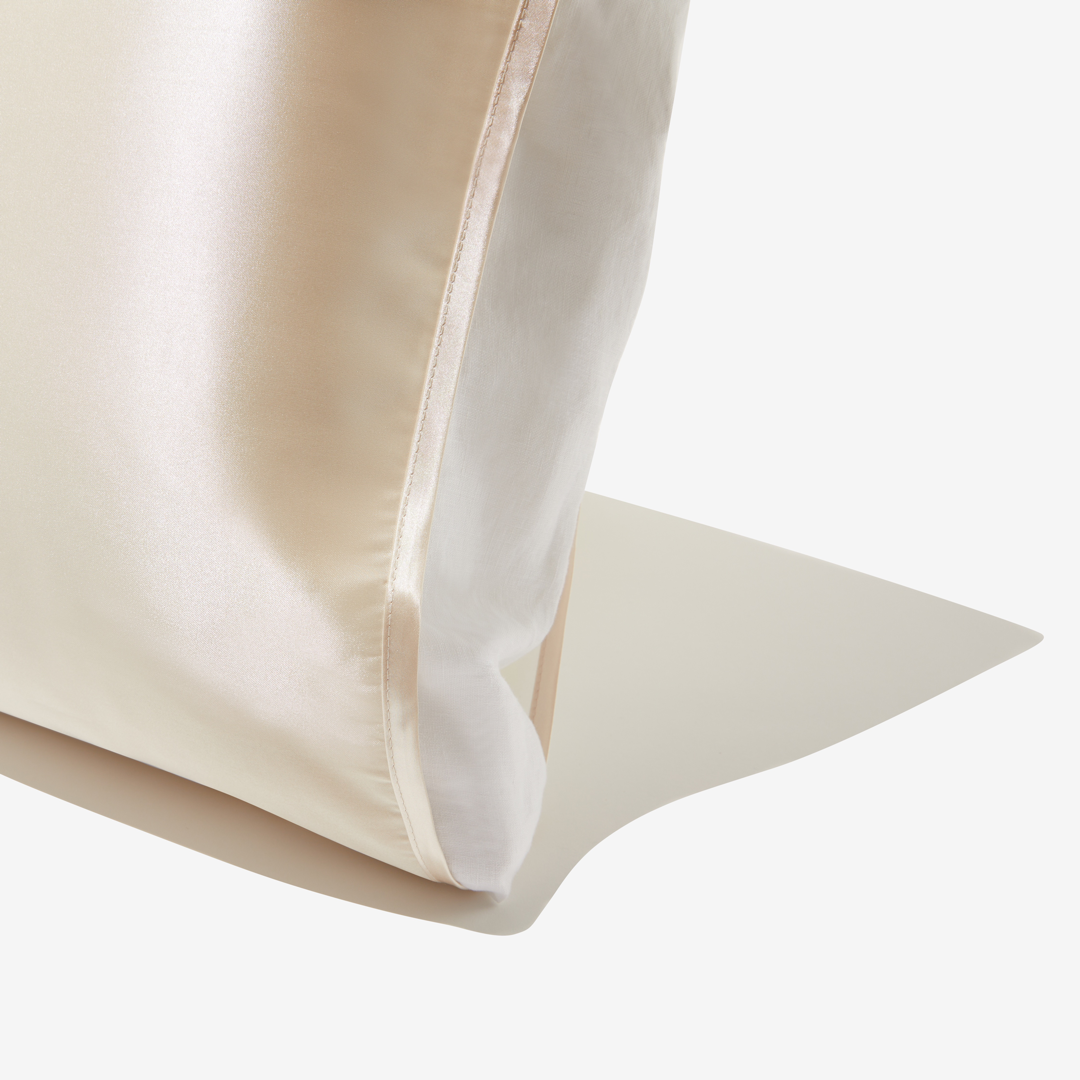 Golden Tan Satin Pillow Sleeve