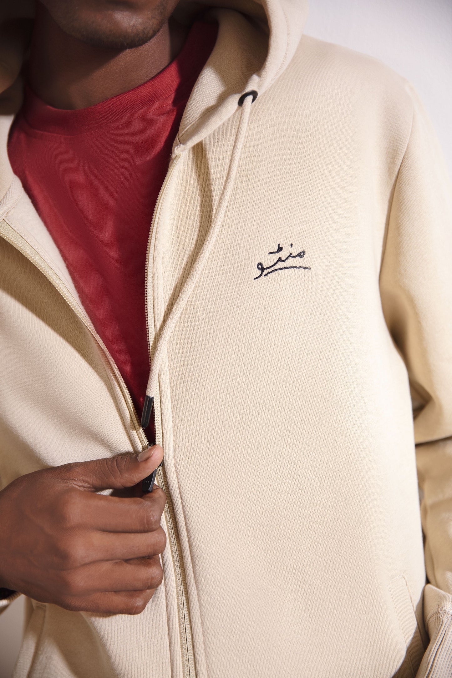 Zipper Hoodie - French Vanilla - Concordia Style Boutique