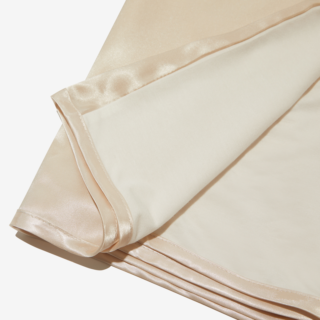Golden Tan Satin Pillow Sleeve